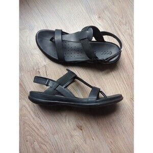 Ecco Slingback Flash Thong Leather Cushion Sandals Womens 11 EU 42